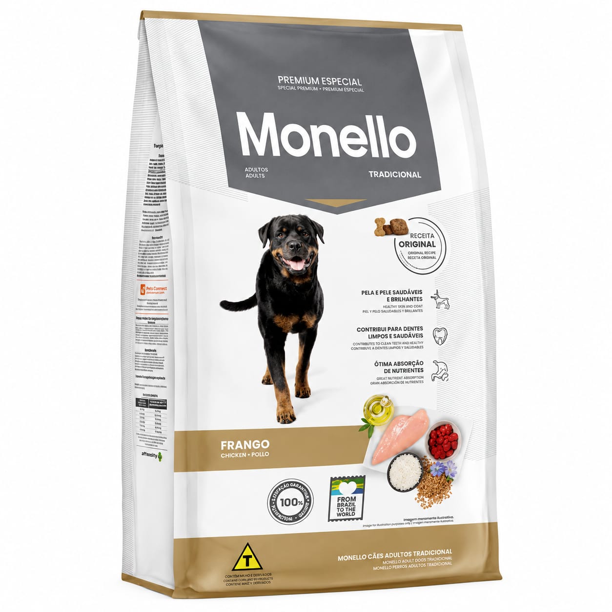 Alimento Seco Monello Perros Adultos Tradicional Pollo 1 Kg